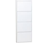 Armoire à chaussures Pisa New 4 abattants Métal Bouton de chaussures Étagère à chaussures Armoire de rangement