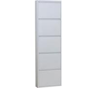 Armoire à chaussures Pisa New 5 abattants Métal Bouton de chaussures Étagère à chaussures Armoire de rangement