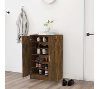 Armoire à Chaussures Placard Rangement Blanc Brillant Bois d'Ingénierie vidaXL