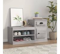 Armoire à Chaussures Placard Rangement Blanc Brillant Bois Ingénierie vidaXL