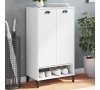 Armoire à Chaussures Placard Rangement Chambre Blanc Bois d'Ingénierie vidaXL