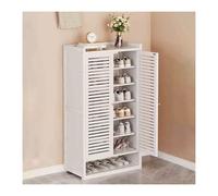 Armoire à chaussures pour économiser de l'espace, grande capacité, organiseur de rangement anti-poussière pour couloir, salon et chambre à coucher, blanc, 59 x 32 x 110 cm