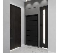 Armoire à chaussures pour l'entrée | Étagère à chaussures modulaire | Armoire avec espace de rangement pour les chaussures | Banc à chaussures avec l'abattant Noir Commode à chaussures