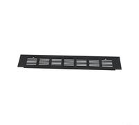 Armoire à chaussures pour ordinateur - Couvercle d'aération noir avec finition polie simple pour nettoyer un endroit simple 60 mm en aluminium rectangulaire pour grille (60 x 300 mm)