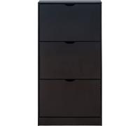 Armoire à chaussures Rebecca Mobili Ekpe 119x60x23 MDF noir Moderne