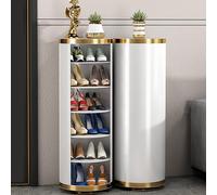 Armoire à chaussures rotative à 360 degrés Étagère à chaussures moderne en métal pour le rangement d'entrée Stand de Nizer vertical pour les petits espaces Solution de rangement de chaussures élégante