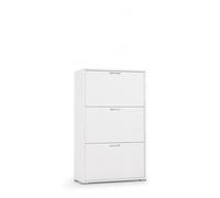 ARMOIRE À CHAUSSURES SINGULE 3 ABATTANTS BLANCHE