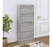 vidaXL Armoire à chaussures Range-chaussures Sonoma gris 63x24x147 cm Bois d'ingénierie