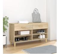 Vidaxl Armoire À Chaussures Chêne Sonoma 102x35x55cm Bois D'ingénierie Marron
