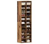 vidaXL Armoire à chaussures vieux bois 54x34x183 cm, bois ingénierie