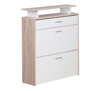 WOHNLING Meuble à Chaussures MDF Sonoma chêne Chest étagère à Chaussures Buffet Moderne Chaussures étagère à Chaussures Benne Design Chaussure 80 cm