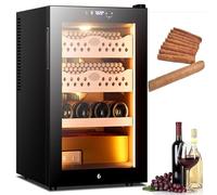 Armoire à cigares intelligente avec contrôle de la température et de l'humidité, cave électrique, 50 L, petite armoire à vin intégrée pour la maison et le bureau