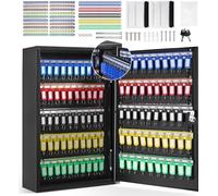Armoire à clés 200 - noir Boîte à clés - Verrouillable - 20 porte-clés - 2 clés & 4 fiches