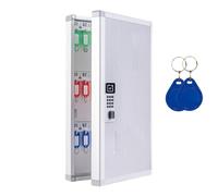 Armoire À Clés 48/72 Positions, Caisse de Clés Murale avec Crochets Étiquetables - Organisateur de Clés pour Hôtes de Maisons de Vacances & Gestion de Bâtiments(48-Key)