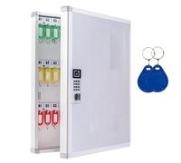 Armoire À Clés 48/72 Positions, Caisse de Clés Murale avec Crochets Étiquetables - Organisateur de Clés pour Hôtes de Maisons de Vacances & Gestion de Bâtiments(72-Key)