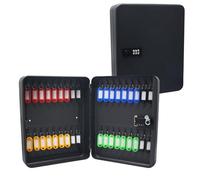 Armoire À Clés À 36 Positions avec Combinaison, Boite a Clefs Murale, O.8mm Métal Robuste, Idéale pour Locations et Bureaux