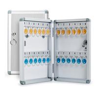 Armoire à clés avec Serrure à clé Armoire à clés Murale, Coffre-Fort pour 120 clés avec Crochets, Coffre-Fort extérieur pour clés, Porte-clés et Cartes, Coffre-Fort verrouillable en métal sé
