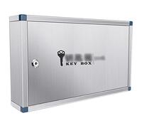 Armoire à clés avec Serrure à clé, boîte à clés, Organisateur, Petite Armoire à clés Murale pour 20 clés, boîte à clés à Coins arrondis en Acier Inoxydable épais, équipée d'une étiquette de
