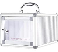 Armoire à clés en alliage d'aluminium avec 6 compartiments et poignée de verrouillage de sécurité - Rangement parfait pour téléphone portable, tableau de poche et clés essentielles