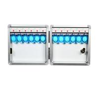 Armoire à clés en métal robuste avec 12 grands crochets, coffre-fort verrouillable sécurisé pour clés nizing clés, idéal pour les écoles, l'immobilier, les bureaux et une utilisation à la maison