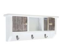 Mendler Armoire à clés HWC-A48 - avec portes et crochets - Shabby marron