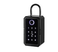 Armoire à clés intelligente avec accès à distance - Coffre-fort en métal étanche pour cacher les clés et code numérique - Boîte de sécurité sécurisée pour bureaux de location (application)