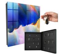 Armoire à clés Murale 30x30x5 cm Explosion de Couleurs Porte Droite Noir
