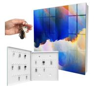 Armoire à clés Murale 30x30x5 cm Explosion de Couleurs Porte Gauche Blanc