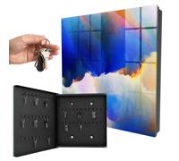 Armoire à clés Murale 30x30x5 cm Explosion de Couleurs Porte Gauche Noir