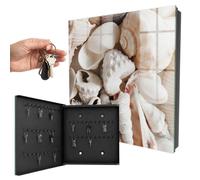 Armoire à clés Murale 30x30x5 cm Harmonie du Bord de mer Porte Gauche Noir