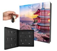 Armoire à clés Murale 30x30x5 cm Harmonie Japonaise Porte Gauche Noir