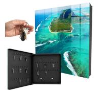 Armoire à clés Murale 30x30x5 cm Paradis Tropical Porte Gauche Noir