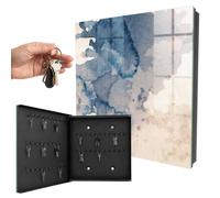 Armoire à clés Murale 30x30x5 cm Taches d'aquarelle Porte Gauche Noir