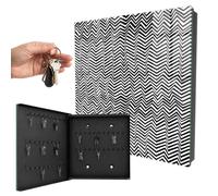 Armoire à clés Murale 30x30x5 cm Zigzags dynamiques Porte Gauche Noir