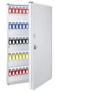 Armoire à clés murale avec étiquettes et numéros d'index, parfaite pour les entrepôts et les bureaux, comprend le matériel de montage, peut contenir jusqu'à 120 clés