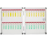 Armoire à clés murale avec serrure et étiquettes, rangement sécurisé pour 32 clés, parfait pour l'école, le bureau, l'hôtel, la banque et design peu encombrant