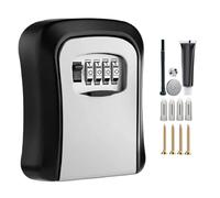 Armoire à clés murale - Boîte à serrure à combinaison à 4 chiffres - Boîte à clés à combinaison à 4 chiffres - Boîte à mots de passe - Porte-clés réinitialisable pour la maison
