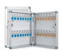 Armoire à clés murale - Boîte à serrure sécurisée pour 120 clés, coffre-fort en métal avec crochets pour clés, porte-clés et cartes, solution de rangement extérieure résistante aux intempéries