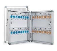 Armoire à clés murale - Coffre-fort en métal avec crochets pour porte-clés et cat en métal avec crochets pour porte-clés et cartes - Idéal pour le stockage de sécurité intérieur et extérieur