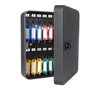 Armoire à clés murale noire avec serrure à combinaison Rtable - Boîte à clés sécurisée pour la maison, le bureau, la location - Solution Securi numérique, 1 pièce
