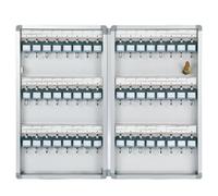 Armoire à clés murale pour voiture - 48 pièces - Boîte de sécurité avec crochets de verrouillage et étiquettes pour la gestion immobilière et les concessionnaires automobiles