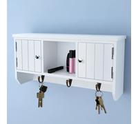 vidaXL Armoire murale pour clés et bijoux avec portes et crochets