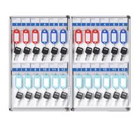 Armoire à clés verrouillable 24180 - Boîte de rangement murale en aluminium pour clés de porte d'hôpital/clés de voiture - Durable et sécurisée - Grande capacité d'accès facile