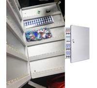 Armoire à clés verrouillable avec crochets et étiquettes, boîte à clés de sécurité pour la gestion des biens et la sécurité de la maison