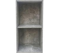 Armoire à compartiments Vakkie Armoire de rangement à 2 compartiments ouverts - béton gris