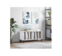 Armoire à disques blanc 100x38x48 cm bois d ingénierie
