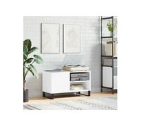 vidaXL Armoire à disques 85x38x48 cm blanche, bois d'ingénierie 831708