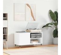vidaXL Armoire à disques Blanc 85x38x48 cm Bois d'ingénierie