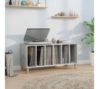 Armoire à Disques Buffet Rangement Salon Gris Béton Bois d'Ingénierie vidaXL