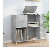 Armoire À Disques Vidaxl Noir Chêne 84,5x38x89 Cm Bois D'ingénierie Noir